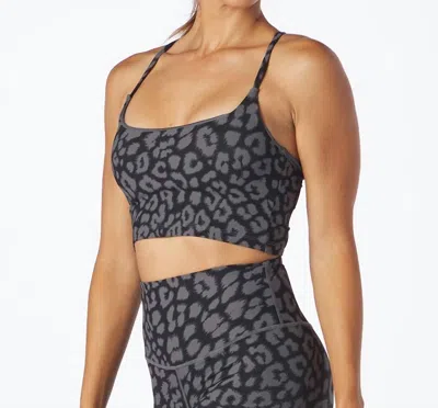 Glyder Pure Leopard Sports Bra In Black In Animal Print