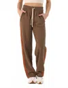 Glyder Retro Straight Leg Sweatpants In Chocolate Cinnamon In Brown