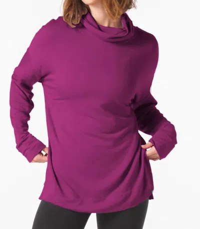 Glyder Scarf Neck Tunic In Mulberry In Red