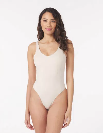 Glyder Sculpt Body Suit In Oatmilk In Neutral