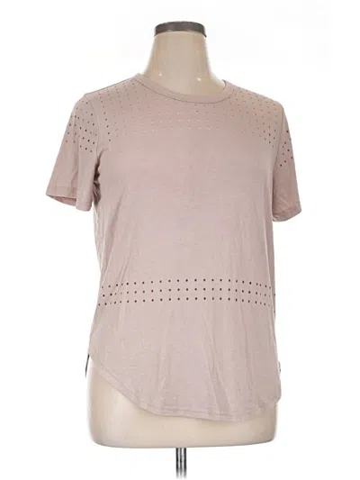 Pre-owned Glyder Short Sleeve Top Pink Crew Neck Tops