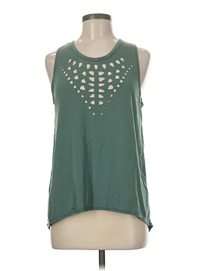 Pre-owned Glyder Sleeveless Top Green Keyhole Neckline Tops