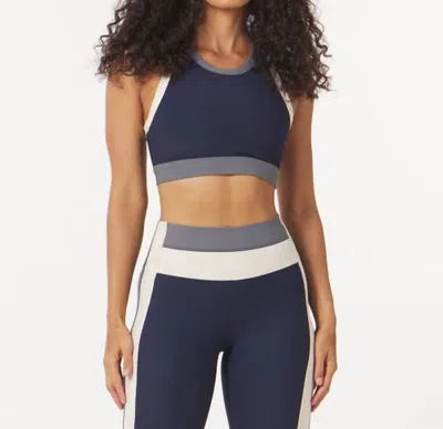 Glyder Socialite Bra In Navy/oatmilk In Blue
