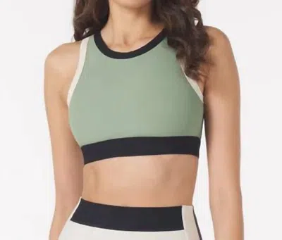 Glyder Socialite Bra In Sage / Black In Multi