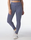 Glyder Sultry Legging In Nautical Stripe In Blue