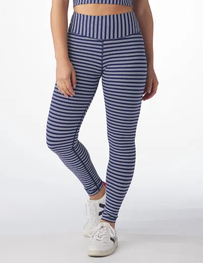 Glyder Sultry Legging In Nautical Stripe In Blue