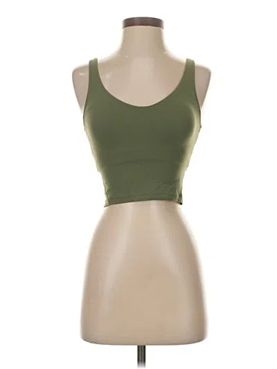 Pre-owned Glyder Tank Top Green Strapless Neckline Tops