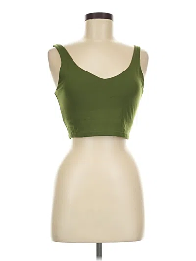 Pre-owned Glyder Tank Top Green Strapless Neckline Tops