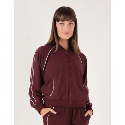 Glyder Track Mode Jacket In Burgundy