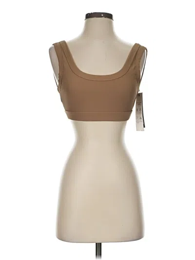 Pre-owned Glyder Tube Top Tan Strapless Neckline Tops In Brown