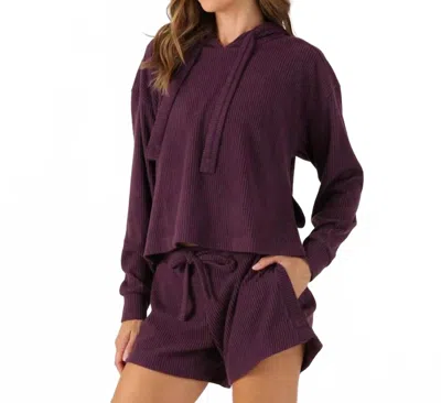 Glyder Valley Cropped Hoodie In Blackberry Jam In Multi