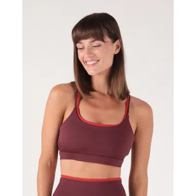 Glyder Vault Bra In Burgundy