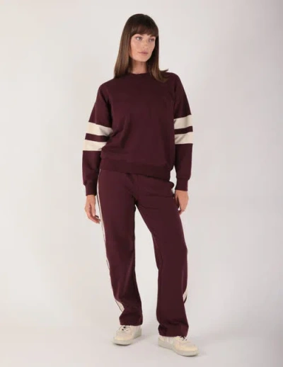 Glyder Vintage Oversized Crew In Burgundy