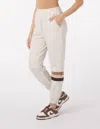 Glyder Vintage Oversized Jogger In Oatmilk/tonal Stripes