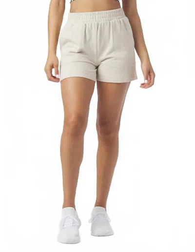 Glyder Vintage Oversized Sweat Short In Oatmilk In White