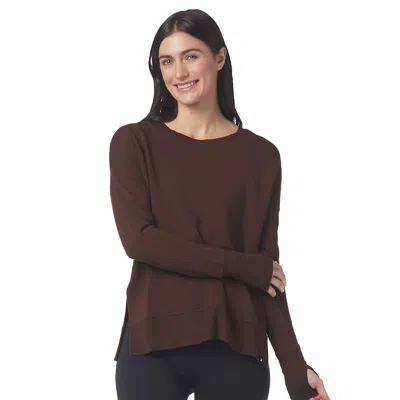 Glyder Women's Lounge Ls Top - Large - Espresso In Brown