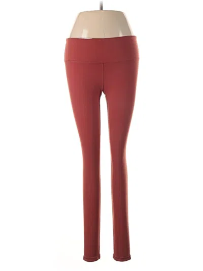 Pre-owned Glyder Yoga Pants In Burgundy
