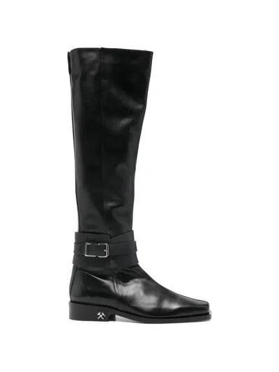 Gmbh Adem Cuffed Buckle Boots In Black