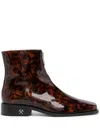 Gmbh Adem Tortoiseshell Ankle Boots In Brown
