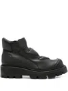 Gmbh Aeon Embossed Leather Boots In Black