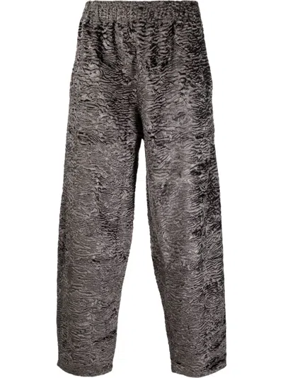 Gmbh All-over Graphic-print Trousers In Grey