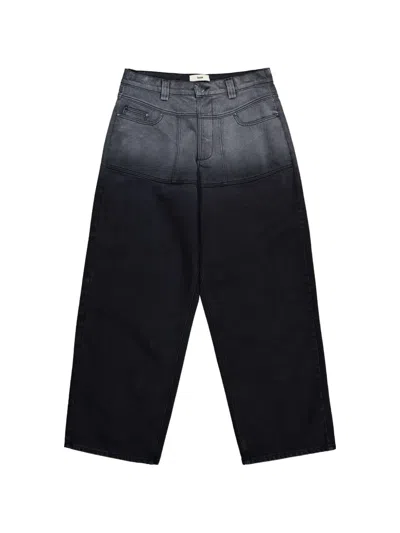 Gmbh Aurun Wide-leg Jeans In Black