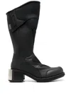 Gmbh Baris Knee High Moto Boots In Black