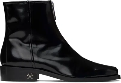 Gmbh Black Adem Ankle Boots In Old Black Abrasivato