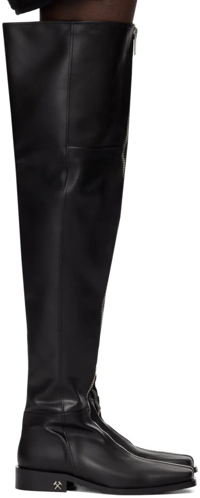 Gmbh Black Adem Overknee Boots In Black Apple Pam