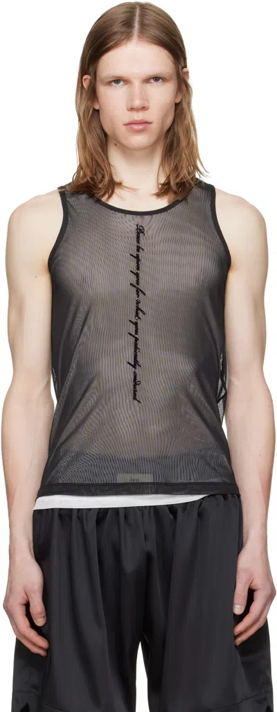 Gmbh Black Mesh Tank Top