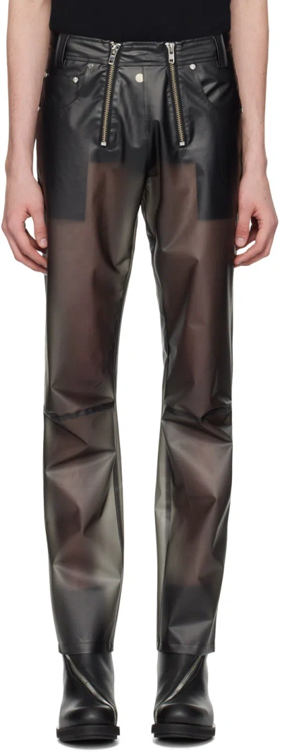 Gmbh Black Thor Trousers In Transparent