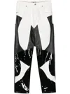 Gmbh Colour-block Tapered Trousers In Black