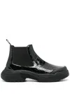 Gmbh Crocodile-effect Chelsea Boots In Schwarz
