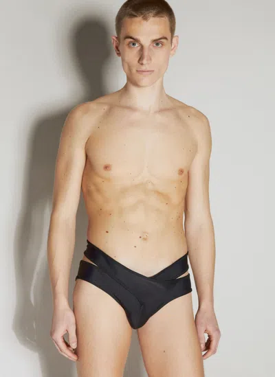 Gmbh Crossover Speedo Swimsuit In Black