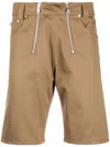 Gmbh Double-zip Bermuda Shorts In Braun