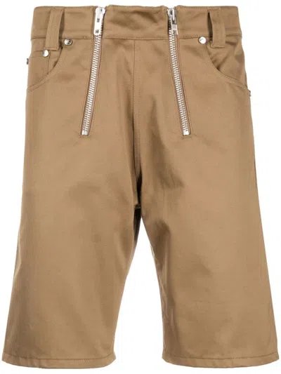 Gmbh Double-zip Bermuda Shorts In Braun