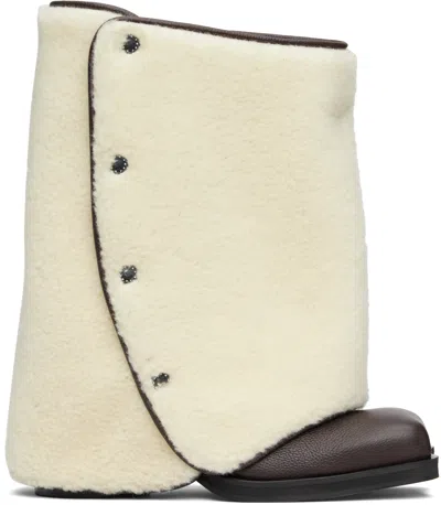 Gmbh オフホワイト＆ブラウン Emrik Gaiter ブーツ In Brown