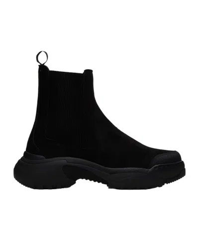 Gmbh Faux-suede Chelsea Boots In Black