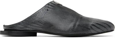 Gmbh Grey Jamal Slit Slippers In Black