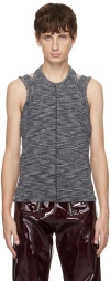 Gmbh Gray Layered Tank Top In Grme Grey Melange