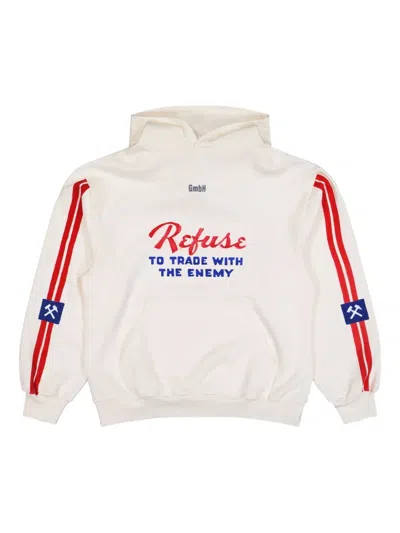 Gmbh Kangaroo-pocket Hoodie In White