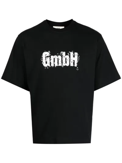 Gmbh Logo-print Crew-neck T-shirt In Black