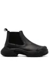 Gmbh Black Low Chelsea Boots In Black