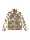 Gmbh Metallic Zip-up Jacket In Brown