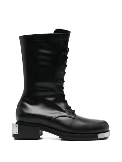 Gmbh Nazim Combat Lace-up Boots In Black