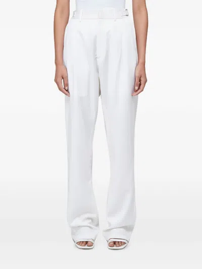 Gmbh Pleated Adjustable-waist Trousers In White