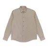 Gmbh Pointed Collar In Hammer Jacquard Beige Button-down Shirt In White
