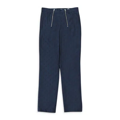 Gmbh Tailored W Double Zip In Hammer Navy Trouser In Blue
