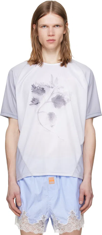 Gmbh White & Gray Nettles Football Jersey T-shirt In Blue