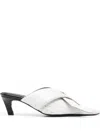Gmbh Zina 60mm Croc-embossed Mules In White